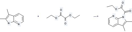 1H-Pyrrolo[2,3-b]pyridine,2,3-dimethyl- is used to produce (2,3-Dimethyl-pyrrolo[2,3-b]pyridin-1-yl)-oxo-acetic acid ethyl ester.